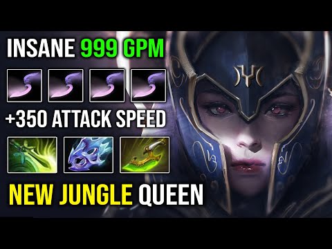 NEW JUNGLE QUEEN +350 Attack Speed Moon Shard Butterfly Luna with Insane 999 GPM Dota 2