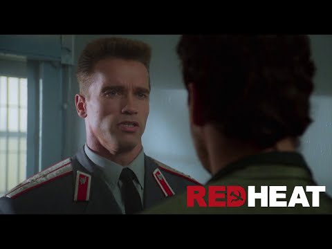 Schwarzenegger visits the gangster boss in prison - Red Heat (1988) HD