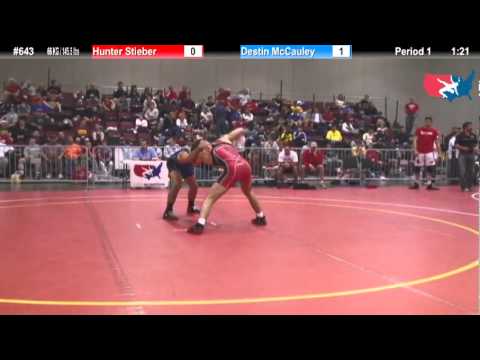 FILAJRFS: 66 KG / 145.5 lbs: Final Hunter Stieber (Ohio RTC) vs. Destin McCauley (Sunkist Kids)