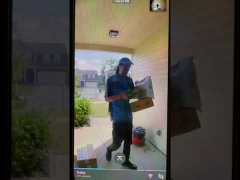 Delivery driver keeps it real on phone.😂😂