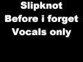 Slipknot before i forget vocals only 