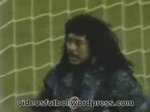 Goalkeeper Higuita does an amazing SAVE!!!!