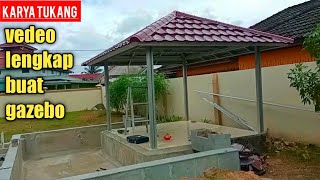 Download lagu TUTORIAL LENGKAP MEMBUAT GAZEBO BAJA RINGAN MOTIF LIMAS ATAP GENTENG METAL mp3