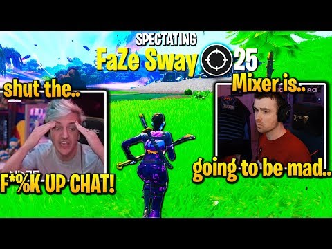 NINJA *FULL TOXIC* after FaZe SWAY *GOES OFF* in Fortnite Friday! Video