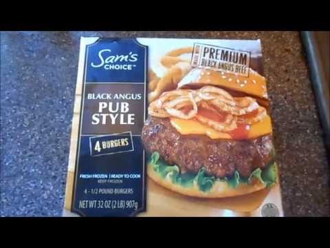 Sam's Choice Black Angus Pub Style burger review.