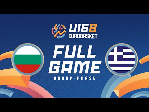 Group Phase | Bulgaria v Greece | Full Basketball Game | FIBA U16 Women's EuroBasket 2025 - Div. B