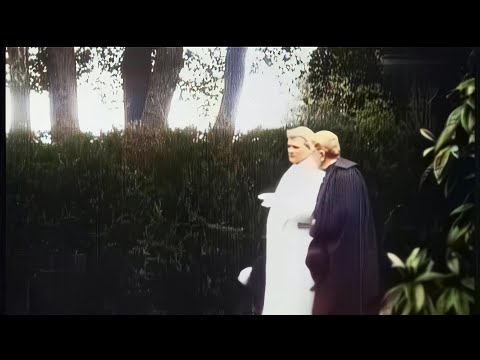 [4k, 60fps, colorized] (1914) The first Saint ever filmed. Pope Pius X.