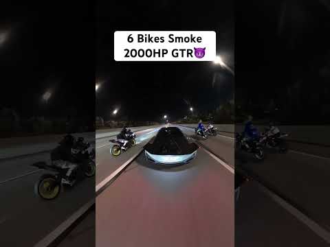 6 Bikes Smoke 2000HP GT-R 😈 #shorts