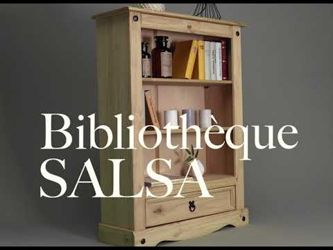 Bibliothèque SALSA Bois massif - 81 x 110 x 33 cm