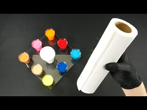 Acrylgießen mit Küchenpapierrolle ✴ cloudy galaxy ✴