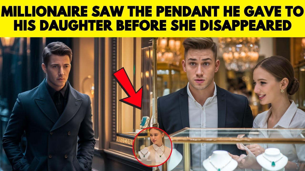 WHILE BUYING A JEWEL, THE MILLIONAIRE SAW THE PENDANT HE GAVE TO HIS DAUGHTER BEFORE SHE DISAPPEARED