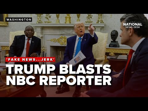 Trump blasts NBC reporter as 'fake news' jerk for Qatar jet question