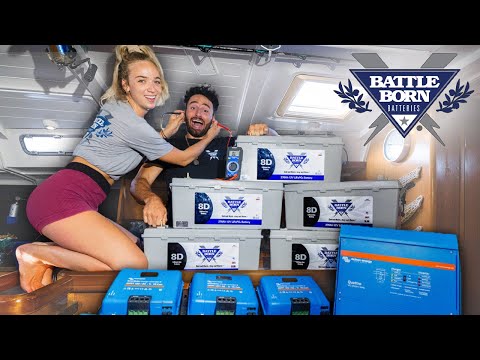 Off-Grid BOAT WIRING for DUMMIES! 12v Lithium Battery Bank Install: DIY HOW TO  🛠️💥| ep.26
