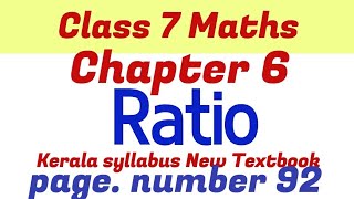 class 7 maths chapter 6 ratio page 92 question 5 6 kerala syllabus scert part 4