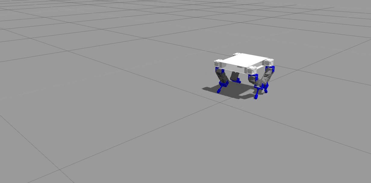 Quadruped Dynamic Walk. Gazebo Simulation #1