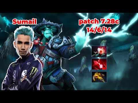 Sumail Storm Spirit Mid - DOTA 2 7.28c - MMR rank - Dota2 Gameplay [Learn To PRO dota2]