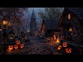 Cozy Autumn Village Halloween Ambience With Relaxing Crackling Fire Nature Sounds Crunchy Leaves