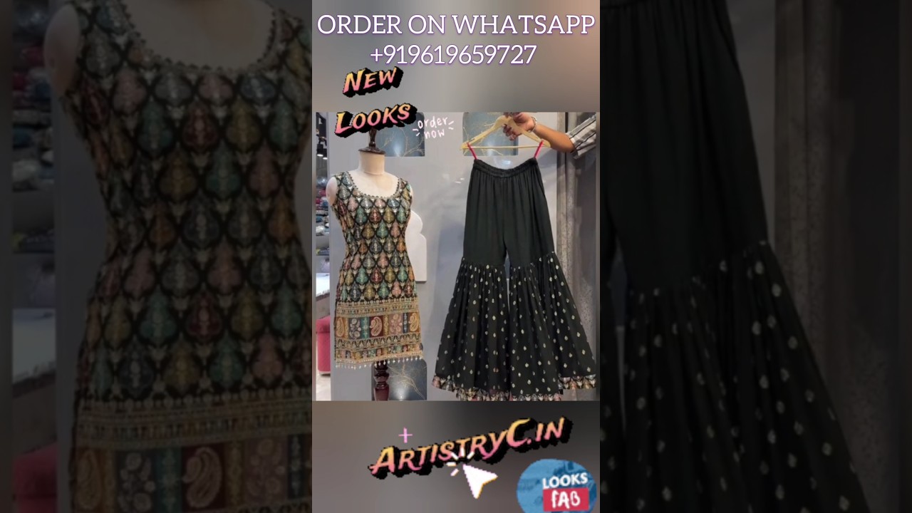 Latest Black Georgette Sharara Suit Under 2500 for Party? Akshara Style 2025! Shop +919619659727