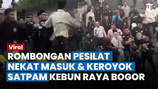 Berlagak Bak Preman! Rombongan Pesilat Serang Satpam Kebun Raya Bogor, Maksa Masuk saat Jam Tutup