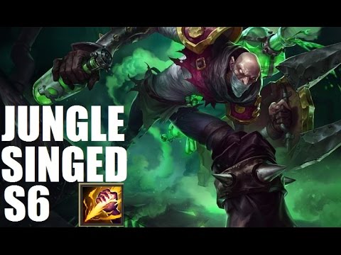 NEW JUNGLE SINGED BUILD S6 | Patch 6.10 - Full Game Commentary