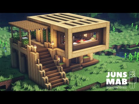 Minecraft: How to Build a Wooden House | Easy Survival House Tutorial #123