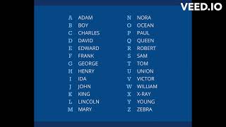 LAPD Phonetic Alphabet