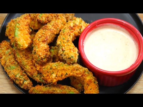 Crispy Crunchy Avocado Fries in the Air Fryer with a special sauce  | How to Make Avocado Fries