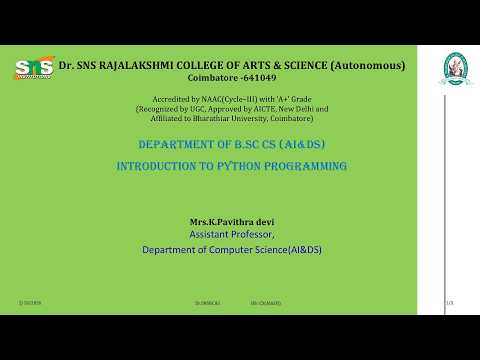 Introduction To Python Oops With Python Programming Sns Institutions
