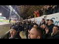 Newport fans at Full Time and Palmer-Houlden goal in injury time v Morecambe home