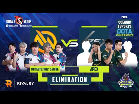 Motivate Trust Gaming vs Apex - Oceanic Esports Dota Championships - Playoffs - Elimination - B03