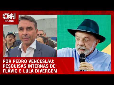 Pesquisas internas de Flávio e Lula divergem sobre 2° turno | CNN 360°