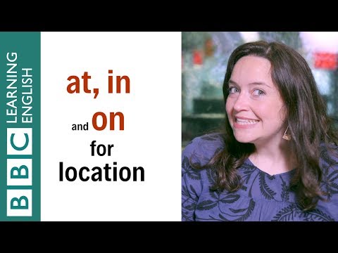 Prepositions of place - in, at, on - English grammar | English In A Minute