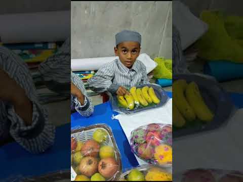 Nazima Mam's UKG boys Exhibit Fruit market in LEAD LED CONFERENCE of Ali Public School Tumkur
