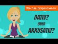 Deutsch lernen | Wechselpräpositionen | Positionsverben und Richtungsverben | Dativ und Akkusativ