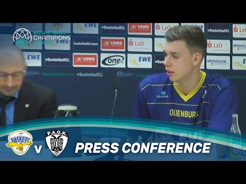 EWE Baskets v PAOK - Press Conference - Basketball Champions League