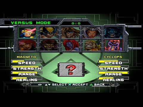 X-men Mutant Academy - ALL Special Attacks + Combo Finish - PS1