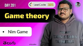 YouTube video 'Leetcode 292: Nim Game in Telugu | Recursion, DP & Math Trick | Python DSA | srkcodes'