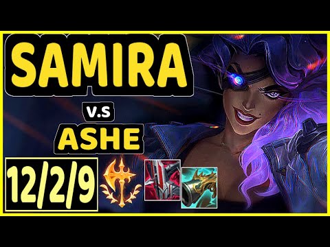 UPSET (SAMIRA) vs ASHE - QUADRAKILL 12/2/9 KDA BOTTOM ADC GAMEPLAY - EUW Ranked DIAMOND