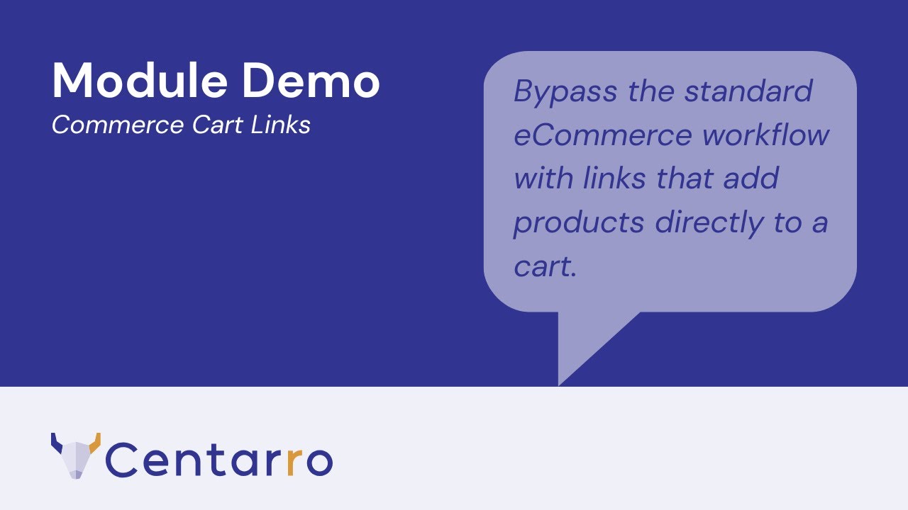 The Commerce Cart Links Module for Drupal Commerce