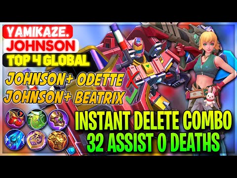 Instant Delete Combo, No One Can Escape - Top 4 Global Jhonson yamikaze. - Mobile Legends