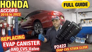 Honda Accord replacing evap canister with cvs  p2442 cvs valve stuck close  || cant fill gas