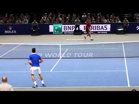 Novak Djokovic vs Gilles Simon - Court Level View HD