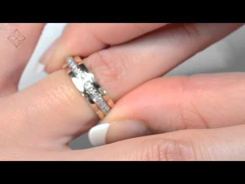 E4619 - Exquisite Spinners Ring 0.25CT Diamond 9K Yellow Gold