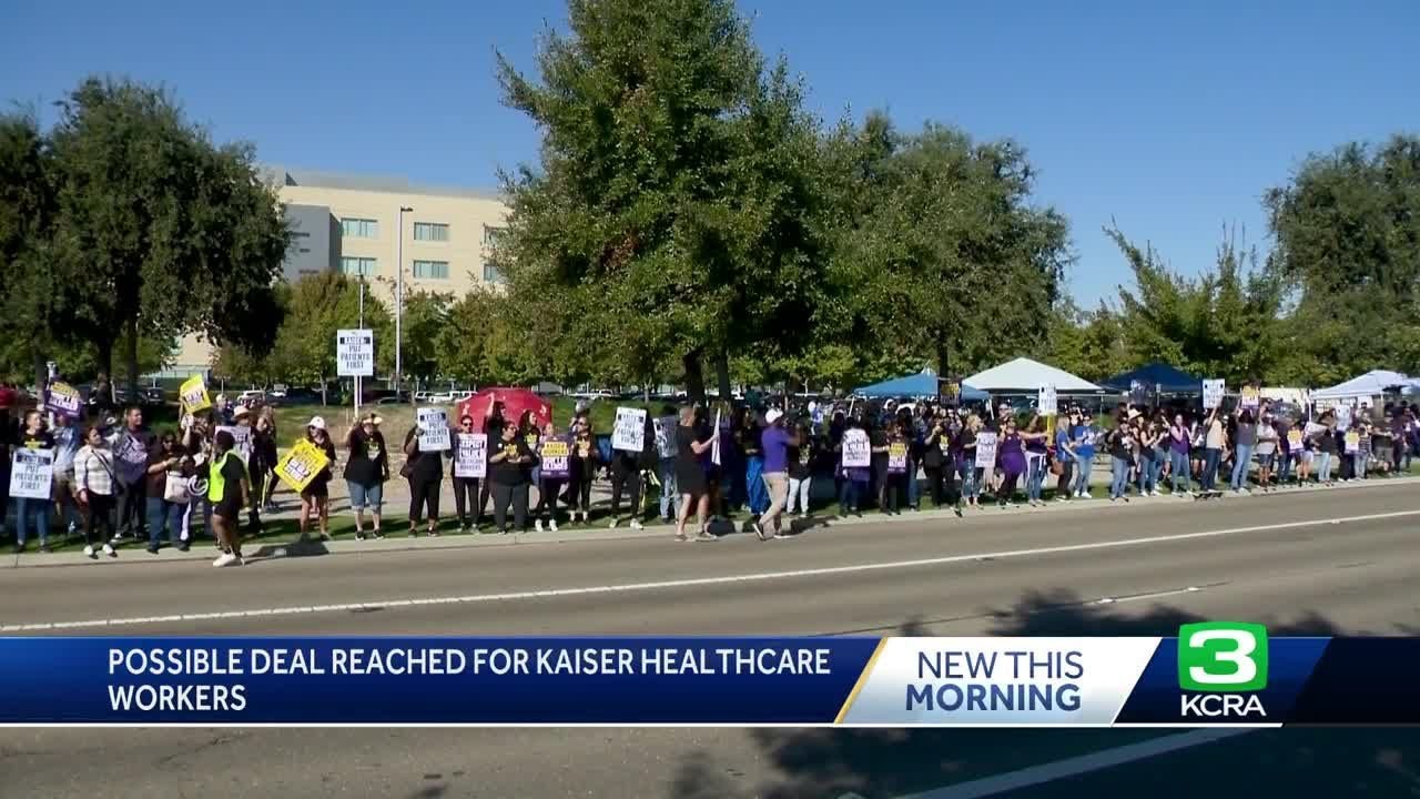 Union workers reach a tentative deal with Kaiser Permanente after the largest-ever US health care...