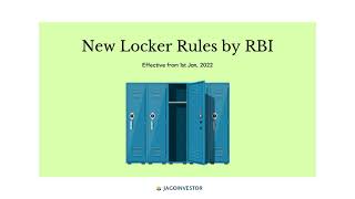 Here are 7 new bank locker rules by RBI