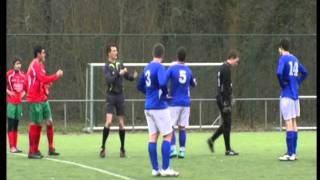 Keeper punishes ref for stupid yellow card.