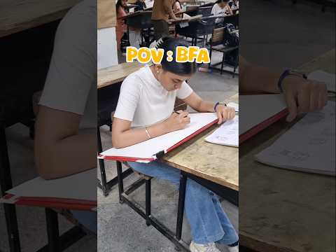 Kaafi difficult course hai : BFA 🫡👩🏻‍🎨🎭🎨 #artist #art #indianartist #shorts #ytshorts #trending #bfa