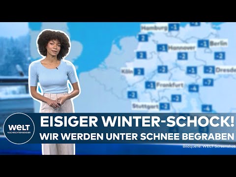 Video Thumbnail: FROSTIGES WINTER-WETTER: Schnee-Decke legt sich über Deutschland! Warnung: Die Straßen sind glatt!