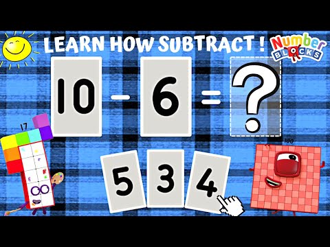 Numberblocks Card Fun - Learn How to Subtract | Basic Math for Kids | Number Learning Part 2/2