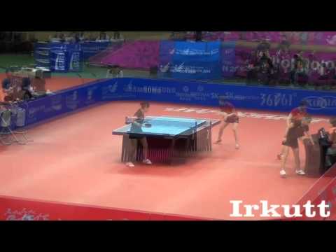 Liu Shiwen - Zhu Yuling. 2014 Asian Games. Final.
